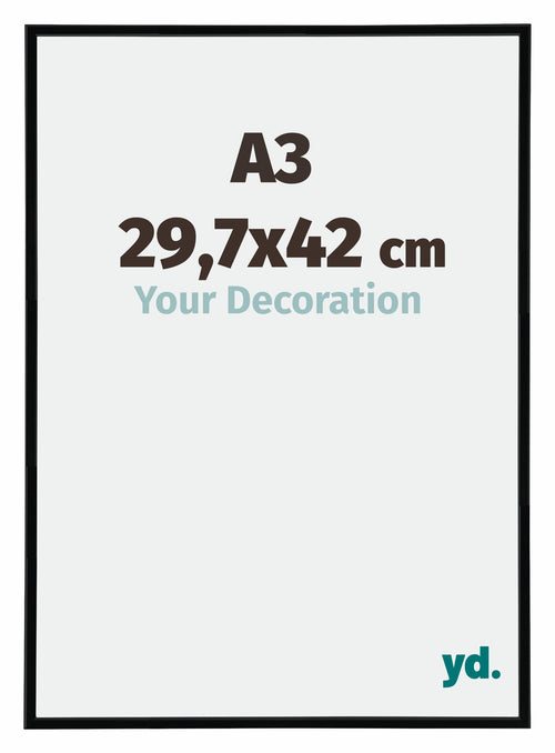 Annecy Plastico Marco de Fotos 29 7x42cm Negro muy brillante Tamano | Yourdecoration.es