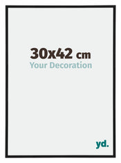 Annecy Plastico Marco de Fotos 30x42cm Negro Mat Parte delantera Tamano | Yourdecoration.es