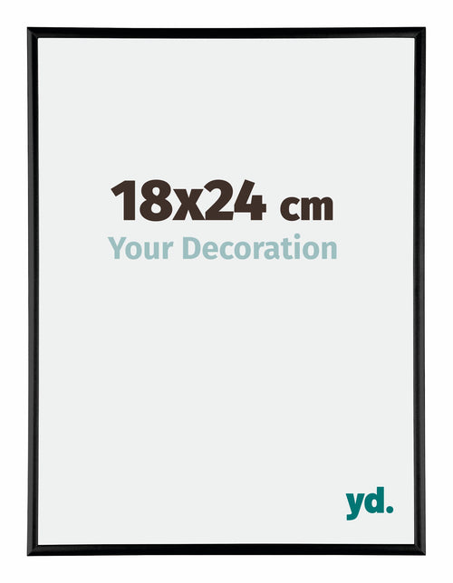 Austin Aluminio Marco de Fotos 18x24cm Negro muy brillante Parte delantera Tamano | Yourdecoration.es