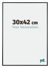 Austin Aluminio Marco de Fotos 30x42cm Negro muy brillante Parte delantera Tamano | Yourdecoration.es