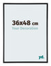 Austin Aluminio Marco de Fotos 36x48cm Negro Brillante Delantera Tamano | Yourdecoration.es