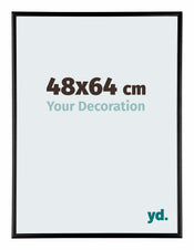 Austin Aluminio Marco de Fotos 48x64cm Negro Brillante Delantera Tamano | Yourdecoration.es