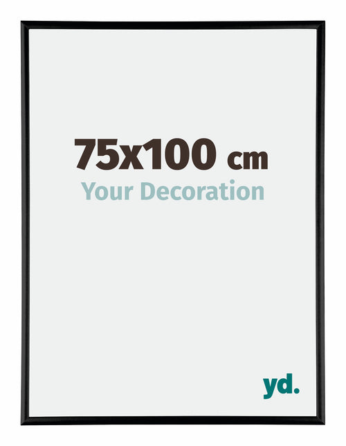 Austin Aluminio Marco de Fotos 75x100cm Negro muy brillante Parte delantera Tamano | Yourdecoration.es