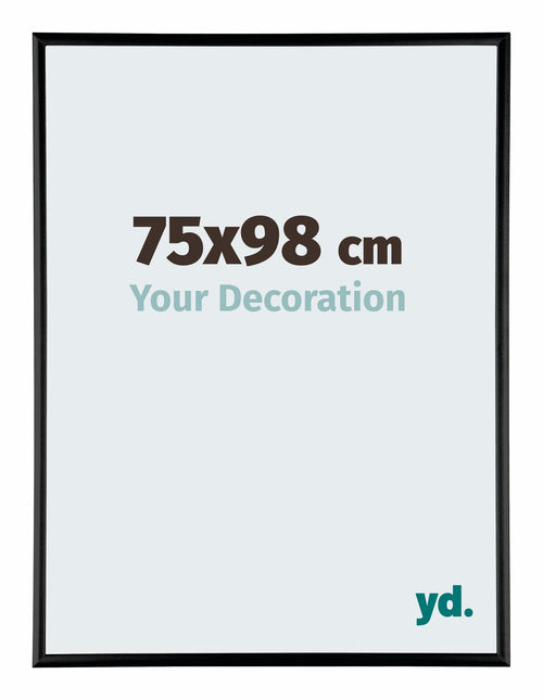 Austin Aluminio Marco de Fotos 75x98cm Negro Brillante Delantera Tamano | Yourdecoration.es