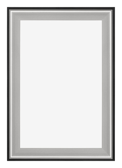 Birmingham Madera Marco de Fotos 60x90cm Negro Plateado Pulido Parte delantera | Yourdecoration.es