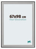 Birmingham Madera Marco de Fotos 67x98cm Negro Plateado Pulido Delantera Tamano | Yourdecoration.es