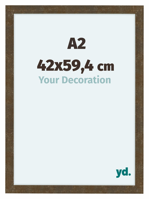 Como MDF Marco De Fotos 42x59 4cm A2 Dorado Antiguo Parte Delantera Tamano | Yourdecoration.es