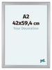Como MDF Marco De Fotos 42x59 4cm A2 Plateado Mate Parte Delantera Tamano | Yourdecoration.es