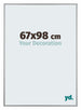 Kent Aluminio Marco de Fotos 67x98cm Platino Delantera Tamano | Yourdecoration.es