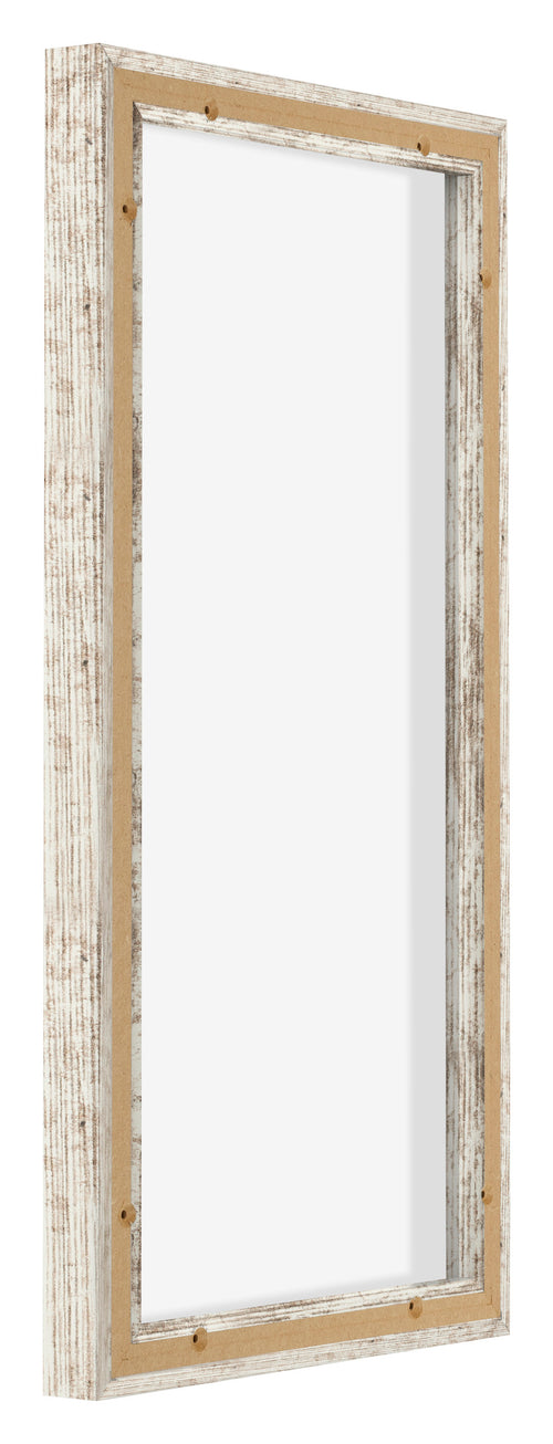 Lyon MDF Marco Flotante 1 2 Blanco Vintage Trasera Oblicuo | Yourdecoration.es