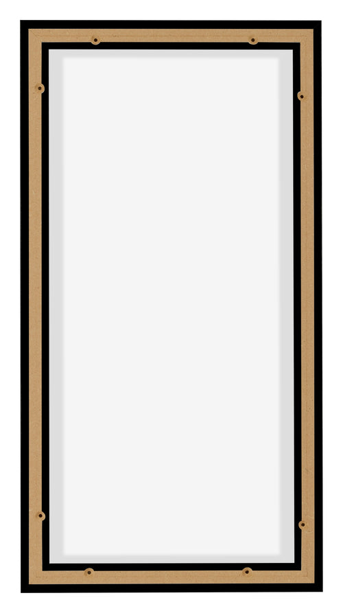 Lyon MDF Marco Flotante 1 2 Negro Mate Trasera | Yourdecoration.es