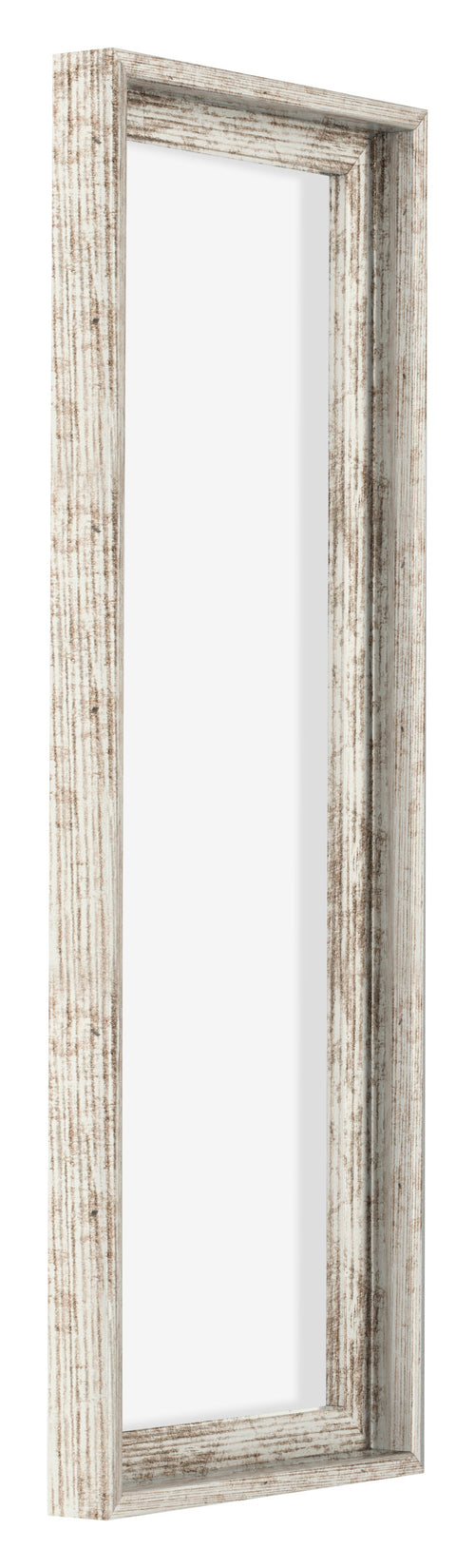 Lyon MDF Marco Flotante 1 3 Blanco Vintage Delantera Oblicuo | Yourdecoration.es