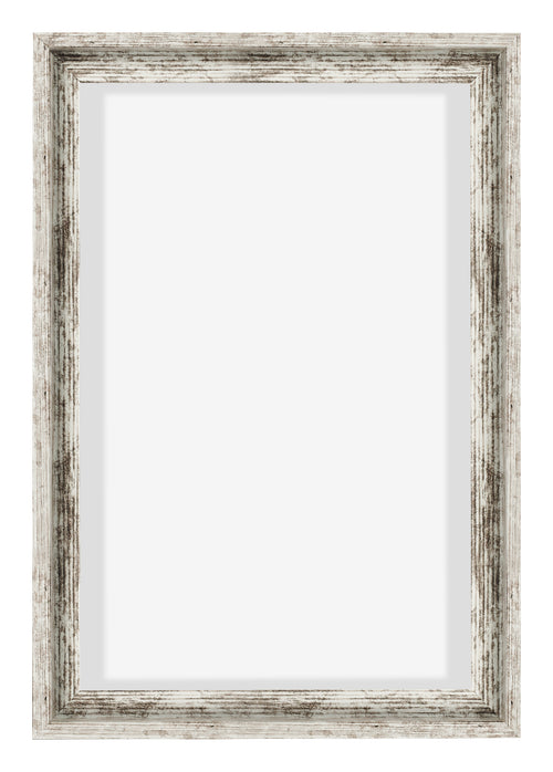 Lyon MDF Marco Flotante 2 3 Blanco Vintage Delantera | Yourdecoration.es