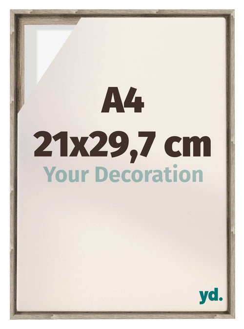 Lyon MDF Marco Flotante 21x29 7cm A4 Roble Sonoma Delantera Tamano | Yourdecoration.es