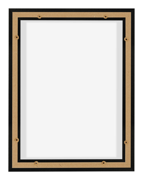 Lyon MDF Marco Flotante 3 4 Negro Mate Trasera | Yourdecoration.es