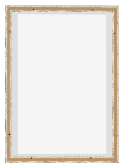 Lyon MDF Marco Flotante 5 7 Blanco Vintage Trasera | Yourdecoration.es