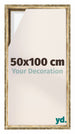 Lyon MDF Marco Flotante 50x100cm Dorado Antiguo Delantera Tamano | Yourdecoration.es