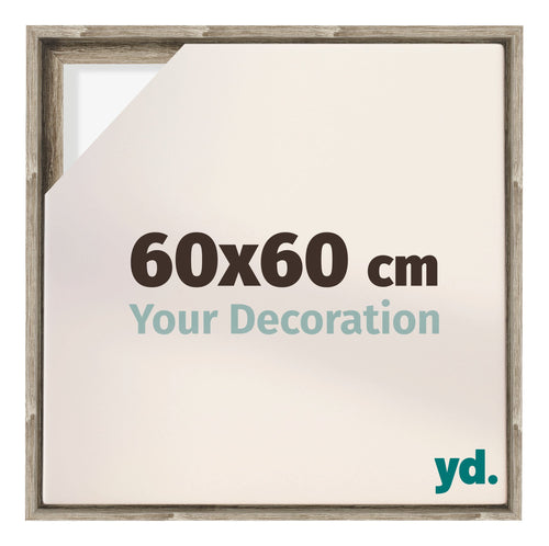 Lyon MDF Marco Flotante 60x60cm Roble Sonoma Delantera Tamano | Yourdecoration.es