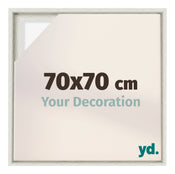 Lyon MDF Marco Flotante 70x70cm Blanco Lavado Delantera Tamano | Yourdecoration.es