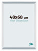Mura MDF Marco de Fotos 48x68cm Aluminio Cepillado Parte delantera Tamano | Yourdecoration.es