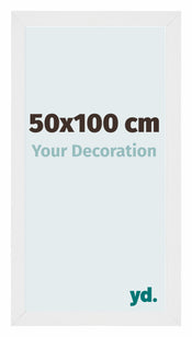 Mura MDF Marco de Fotos 50x100cm Blanco mate Parte delantera Tamano | Yourdecoration.es