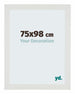 Mura MDF Marco de Fotos 75x98cm Blanco Mate Delantera Tamano | Yourdecoration.es