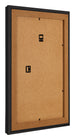 Marco de Fotos 18x24cm Negro Grano De Madera MDF Lazio Trasera Oblicuo | Yourdecoration.es
