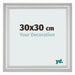 Marco de Fotos 30x30cm Plateado Mate MDF Lazio Delantera Tamano | Yourdecoration.es