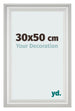 Marco de Fotos 30x50cm Blanco Barrido MDF Lazio Delantera Tamano | Yourdecoration.es