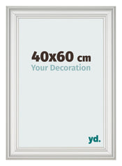 Marco de Fotos 40x60cm Blanco Barrido MDF Lazio Delantera Tamano | Yourdecoration.es