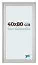 Marco de Fotos 40x80cm Plateado Mate MDF Lazio Delantera Tamano | Yourdecoration.es