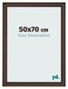 Marco de Fotos 50x70cm Roble Oscuro MDF Lazio Delantera Tamano | Yourdecoration.es