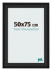 Marco de Fotos 50x75cm Negro Grano De Madera MDF Lazio Delantera Tamano | Yourdecoration.es