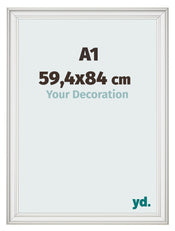 Marco de Fotos 59 4x84cm A1 Blanco Barrido MDF Lazio Delantera Tamano | Yourdecoration.es