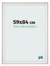 Marco de Fotos 59x84cm Blanco Barrido MDF Lazio Delantera Tamano | Yourdecoration.es