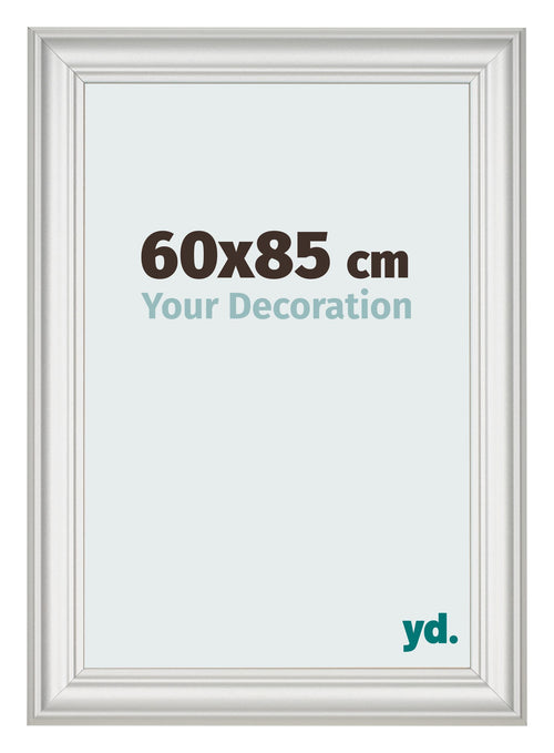 Marco de Fotos 60x85cm Blanco Barrido MDF Lazio Delantera Tamano | Yourdecoration.es