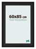 Marco de Fotos 60x85cm Negro Grano De Madera MDF Lazio Delantera Tamano | Yourdecoration.es