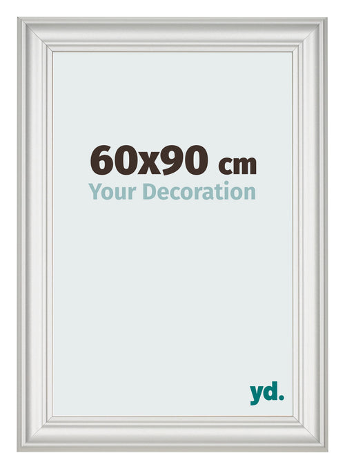 Marco de Fotos 60x90cm Blanco Barrido MDF Lazio Delantera Tamano | Yourdecoration.es
