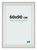 Marco de Fotos 60x90cm Blanco Barrido MDF Lazio Delantera Tamano | Yourdecoration.es
