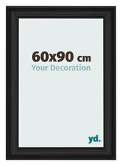 Marco de Fotos 60x90cm Negro Grano De Madera MDF Lazio Delantera Tamano | Yourdecoration.es