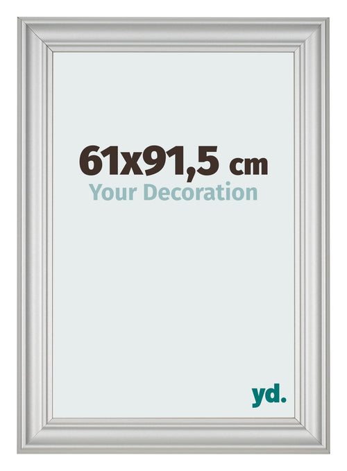 Marco de Fotos 61x91 5cm Plateado Mate MDF Lazio Delantera Tamano | Yourdecoration.es