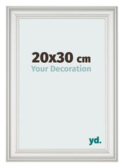 Marco de Fotos 20x30cm Blanco Barrido MDF Lazio Delantera Tamano | Yourdecoration.es