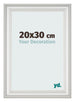 Marco de Fotos 20x30cm Blanco Barrido MDF Lazio Delantera Tamano | Yourdecoration.es