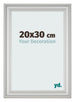 Marco de Fotos 20x30cm Plateado Mate MDF Lazio Delantera Tamano | Yourdecoration.es