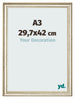 Marco de Fotos 29 7x42cm A3 Brillo Metalico MDF Lazio Delantera Tamano | Yourdecoration.es