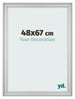Marco de Fotos 48x67cm Plateado Mate MDF Lazio Delantera Tamano | Yourdecoration.es