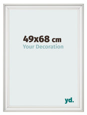 Marco de Fotos 49x68cm Blanco Barrido MDF Lazio Delantera Tamano | Yourdecoration.es