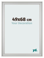 Marco de Fotos 49x68cm Plateado Mate MDF Lazio Delantera Tamano | Yourdecoration.es