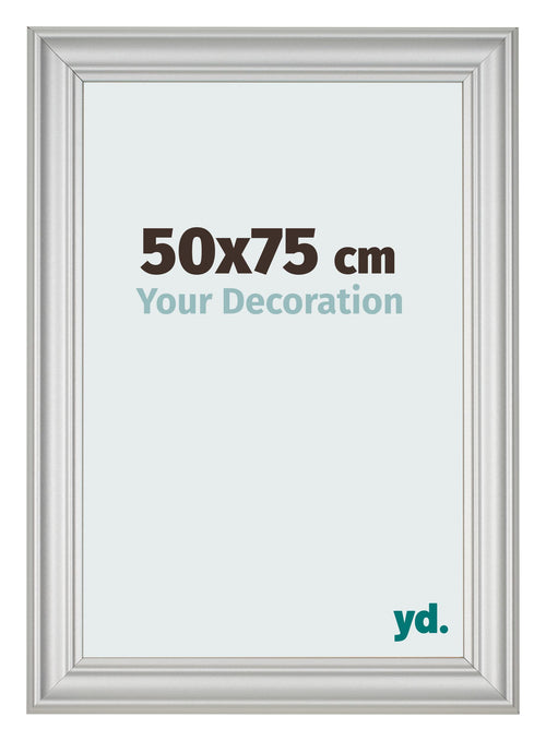 Marco de Fotos 50x75cm Plateado Mate MDF Lazio Delantera Tamano | Yourdecoration.es