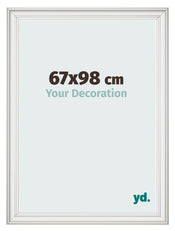 Marco de Fotos 67x98cm Blanco Barrido MDF Lazio Delantera Tamano | Yourdecoration.es